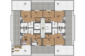 Proje Kat Planı Dubleks Teras Katı